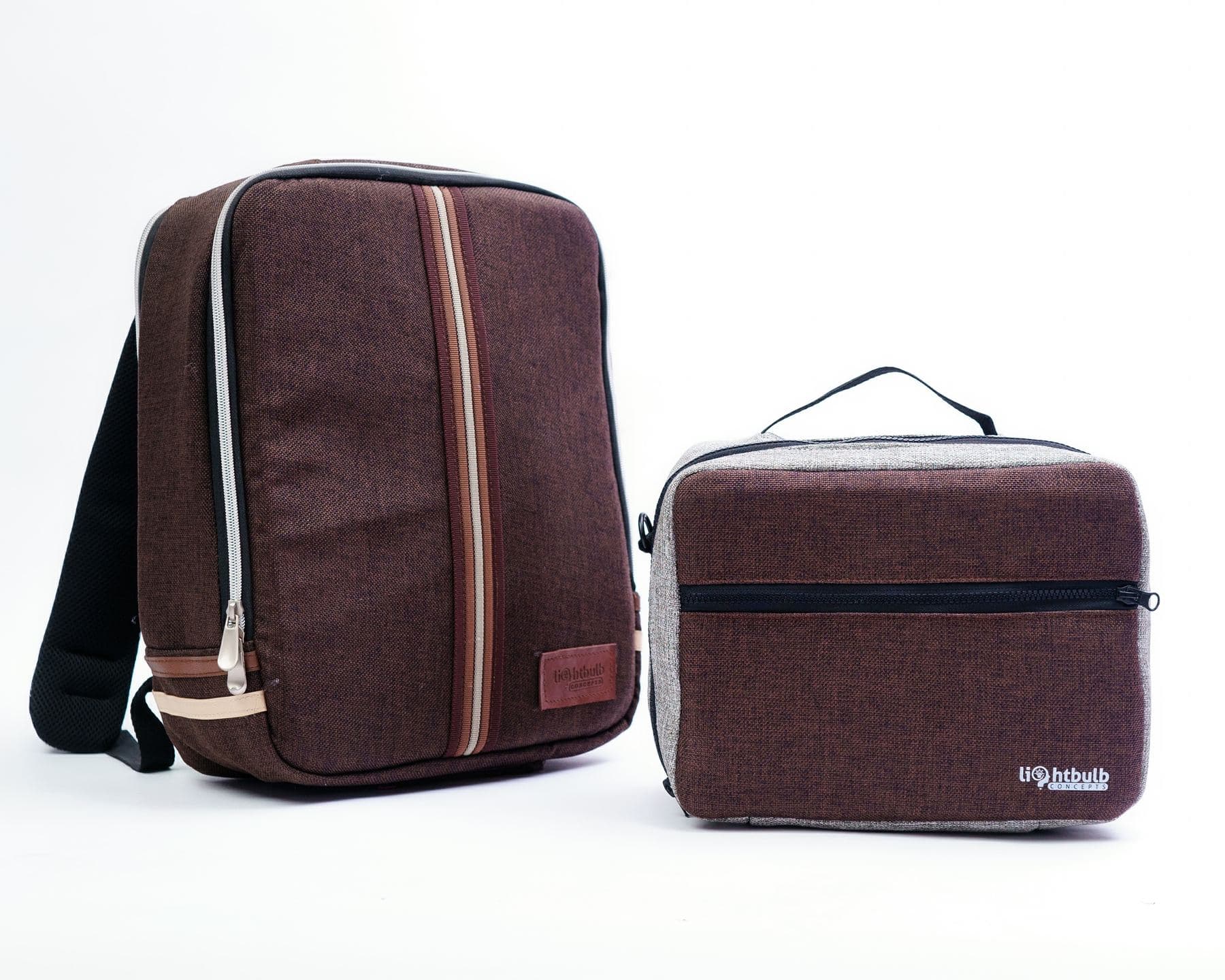 Heather Laptop Backpack in Brown / Grey