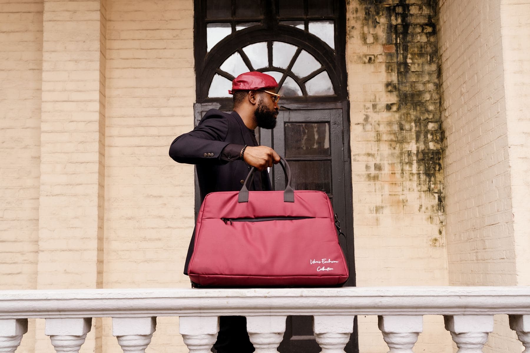 Weekender Duffel in Crimson